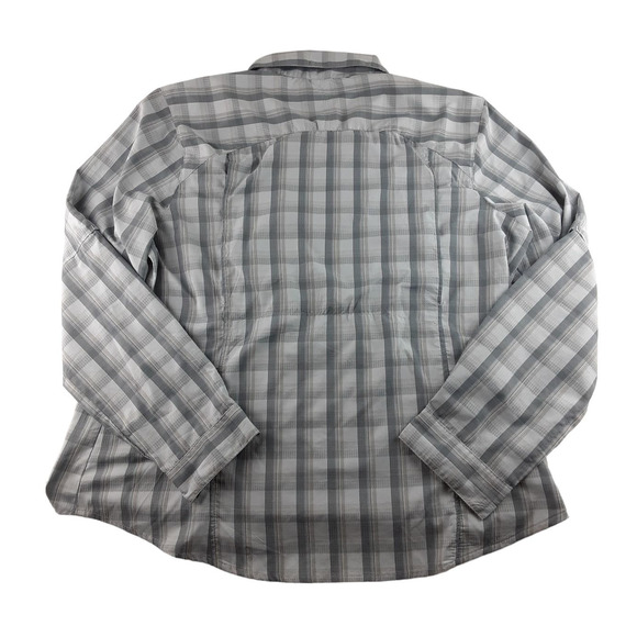 Columbia Mens Gray Blue Plaid Vented Button Down Shirt Outdoors XXL 2XL - Picture 5 of 10